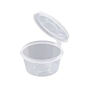 Kertakäyttöiset muovikupit aterioiden valmistusta varten salaatinkastikemauste- ja kastikemukit
