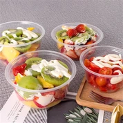 Halvemmat läpinäkyvät tukkupakkauskulhot