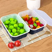 Kertakäyttöinen suorakaiteen muotoinen ruokasäiliö